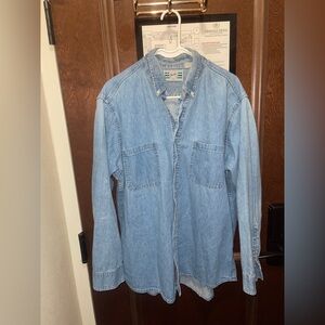 Vintage Sears Roebuck Light Blue Denim Button-Up Shirt Jacket